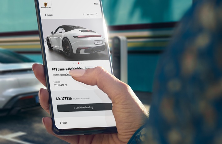 Porsche avvia la vendita online di vetture in Svizzera