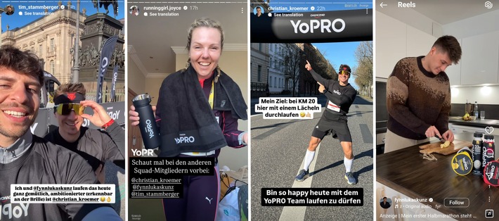 Danone und Studio71 starten erneut Influencer-Kampagne: YoPRO begleitet Creators auf ihrem Weg zum Berliner Halbmarathon