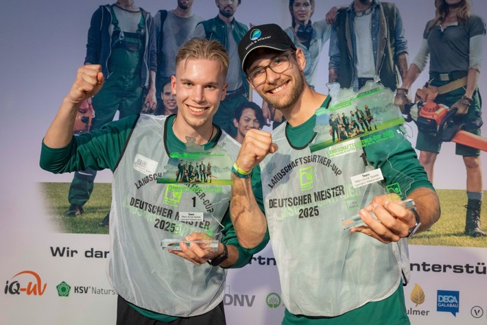 Landschaftsgärtner-Cup 2025 / Marc-Aurel Spalek und Lennard Weitzmann aus Sachsen holen den Titel in Berlin