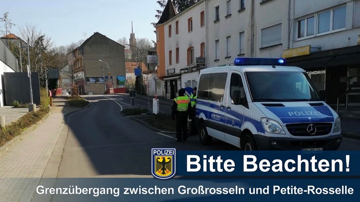 BPOL-BXB: Bundespolizei hat den Grenzübergang im saarländischen Großrosseln geöffnet