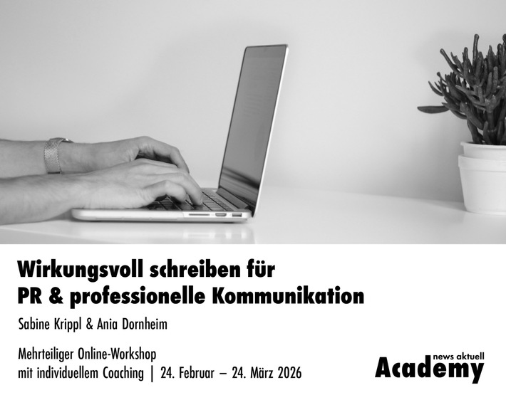 Wirkungsvoll schreiben für PR & professionelle Kommunikation / Mehrteiliger Online-Workshop mit individuellem Coaching