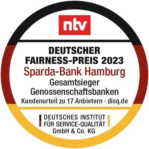 Sparda-Bank Hamburg eG erhält Deutschen Fairness-Preis 2023