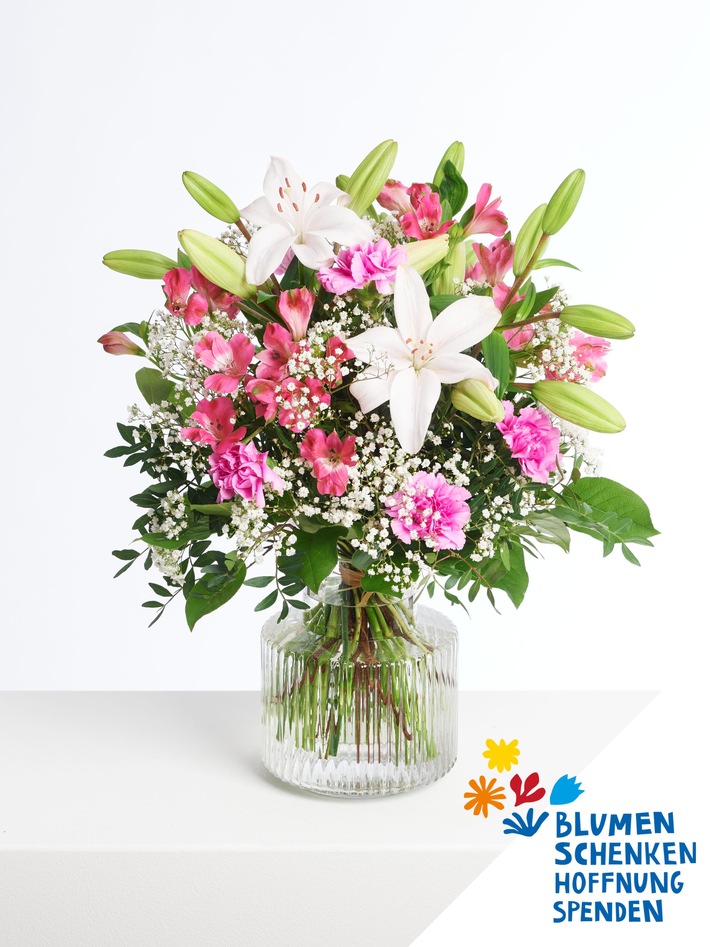 Blumen schenken - Hoffnung spenden / Fleurop unterstützt das Hopp-Kindertumorzentrum Heidelberg mit einem Charity-Blumenstrauß