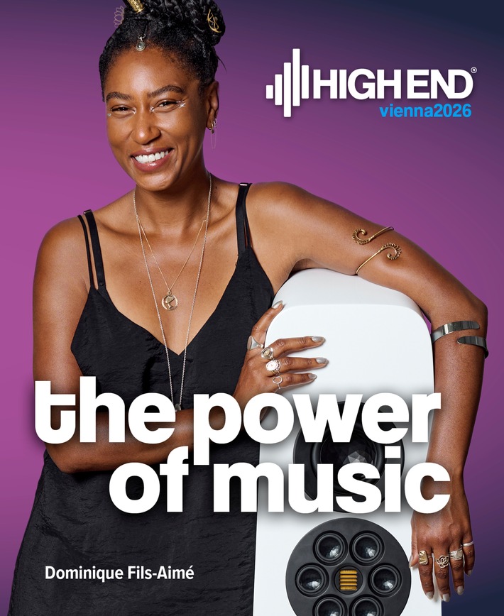 Dominique Fils-Aimé ist das Gesicht der HIGH END® 2026 / Die kanadische Sängerin setzt die Serie mit weltbekannten Markenbotschaftern fort