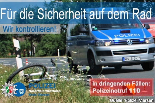POL-VIE: Dülken-Süchteln-Boisheim: Kontrollen für mehr Radfahrsicherheit