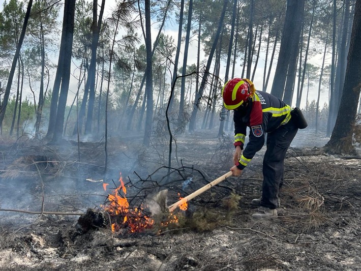 FW-BN: Wetteränderung unterstützt den Einsatz des Waldbrandmoduls in Südfrankreich