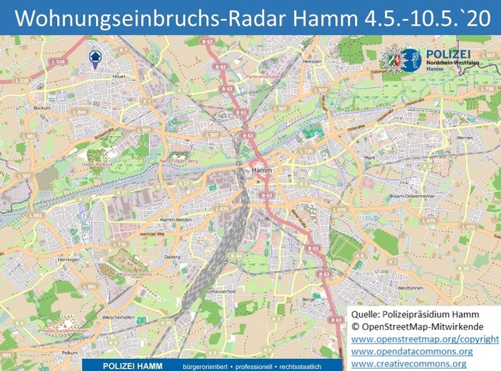 POL-HAM: Wohnungseinbruchs-Radar Hamm 4. - 10. Mai