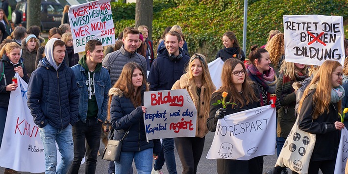 Campus-Demo gegen Unterfinanzierung