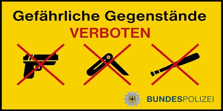 Bundespolizeidirektion München: Bundespolizeidirektion München erlässt temporäre Mitführverbote für gefährliche Gegenstände an acht bayerischen Bahnhöfen und zwei S-Bahnhaltepunkten in München