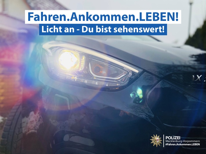 POL-HRO: Start der Verkehrskontrollen &quot;Fahren.Ankommen.LEBEN!&quot; mit dem Schwerpunkten Licht