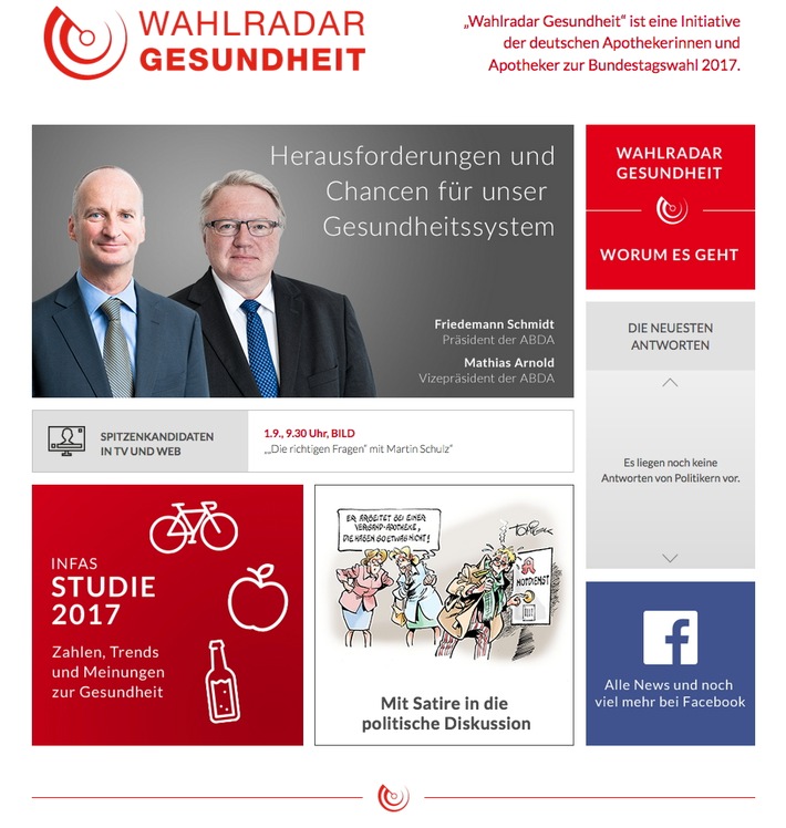 &quot;Wahlradar Gesundheit&quot;: Jetzt online die Wahlkreiskandidaten für den Bundestag suchen