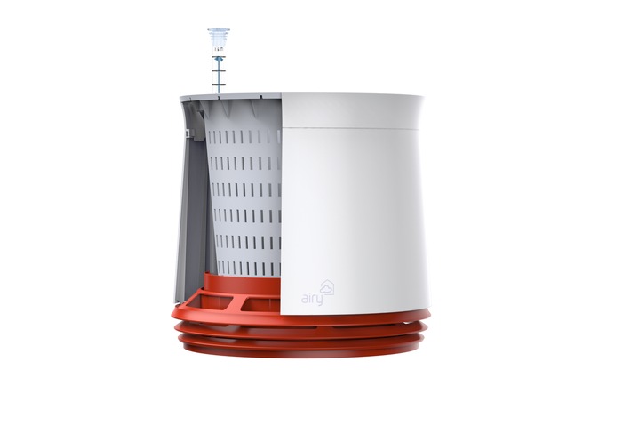 Einzigartiges Entgiftungssystem / Patentierter Pflanzentopf "AIRY" verbessert Raumluft