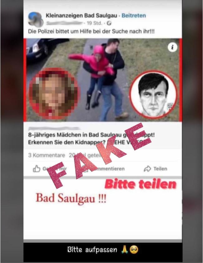 PP Ravensburg: Falschmeldung zu angeblicher Kindesentführung im Umlauf