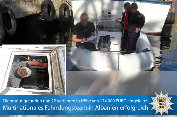 LKA-BW: Das Kompetenzzentrum Bootskriminalität landet Fahndungstreffer in Albanien - gemeinsame Pressemitteilung des Polizeipräsidiums Einsatz und des Landeskriminalamts Baden-Württemberg