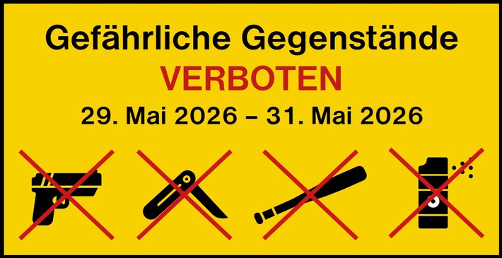 Bundespolizeidirektion München: Erneut temporäres Mitführverbot für gefährliche Gegenstände an fünf bayerischen Bahnhöfen