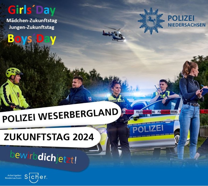 POL-HM: Zukunftstag 2024 bei der Polizeiinspektion Hameln-Pyrmont/Holzminden