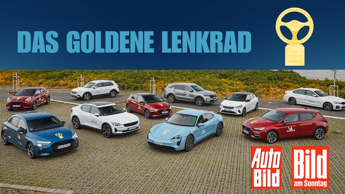 DAS GOLDENE LENKRAD 2020: BILD am SONNTAG und AUTO BILD küren die besten Autos des Jahres / Preise in zwölf Kategorien vergeben / Porsche Taycan Doppelsieger: Bester Sportwagen und schönstes Auto