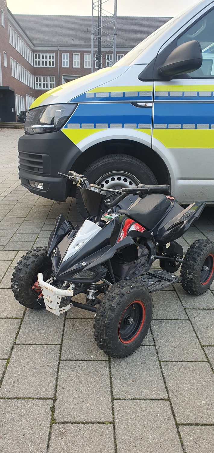 POL-WHV: Polizei stellt Mini-Quad sicher und leitet Verfahren gegen 37-Jährigen ein (mit Bild)