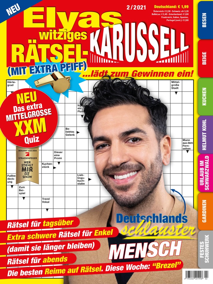 &quot;Wer stiehlt mir die Show?&quot; gewinnt souverän die Prime Time und Elyas M&#039;Barek sein eigenes Rätselheft: Phänomenale 19,7 Prozent Marktanteil für Joko Winterscheidts Quizshow