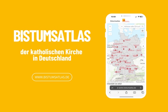 Online-Bistumsatlas zeigt Orte und Aktivitäten der katholischen Kirche in Deutschland