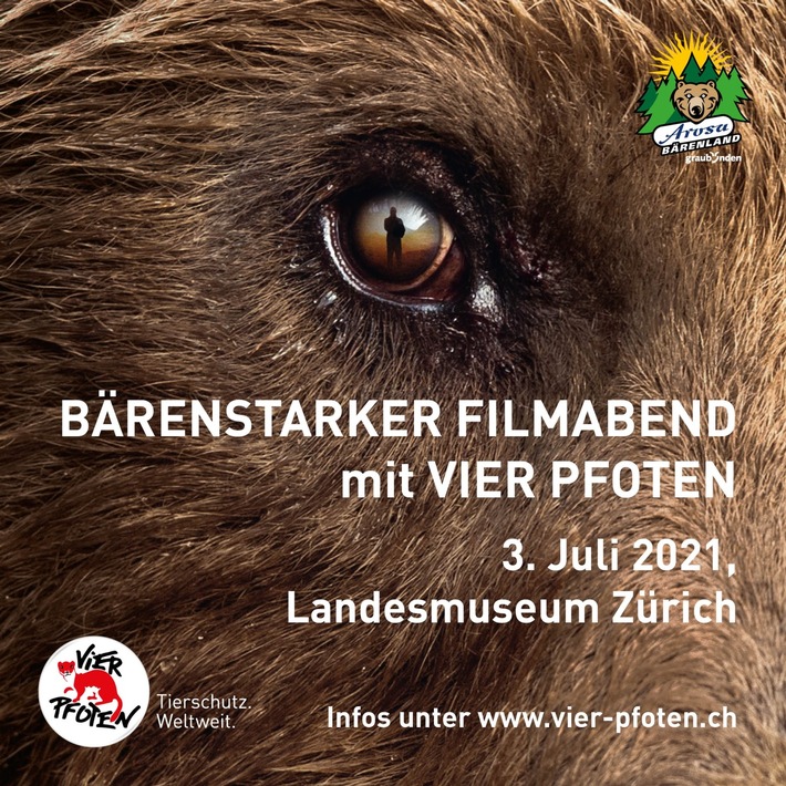 Bärenstarker Filmabend mit VIER PFOTEN: «Der Bär in mir» im Rahmen des BLOOM-Freiluftkinos in Zürich