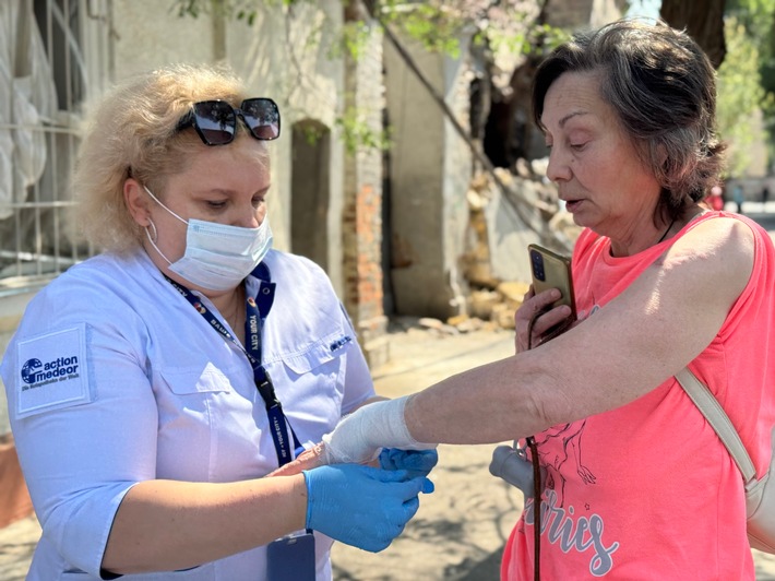 action medeor hilft Verletzten in der Südukraine