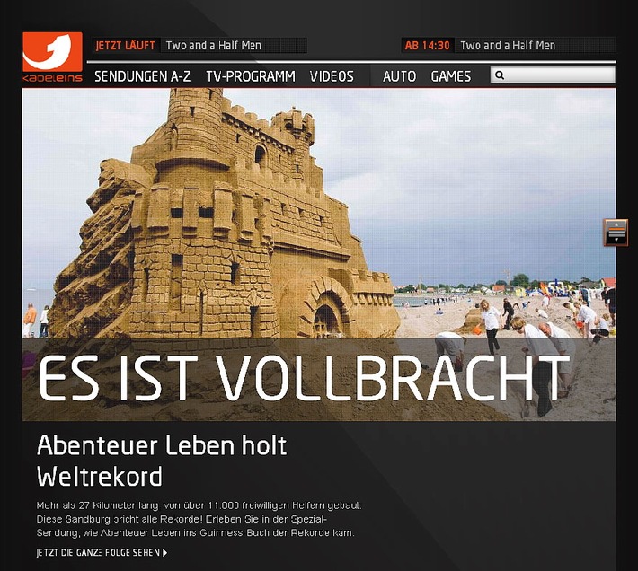 Die neue kabeleins.de: Neues Design, neue Navigation, neue Werbemöglichkeiten (mit Bild)