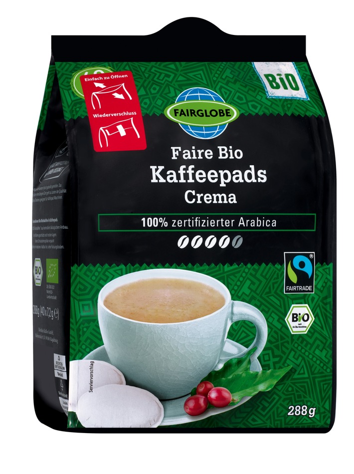 Kaffeegenuss mit gutem Gewissen: Lidl-Eigenmarke Fairglobe ist Testsieger in der Ökotest / Kinderzahnbürste und Tampons sind &quot;Sehr gut&quot;, Haarspülung schneidet &quot;Gut&quot; ab