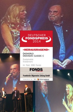 DEUTSCHER FONDSPREIS 2014 für ÖKOWORLD ÖKOVISION CLASSIC / FONDS professionell, die FAZ und das Institut für Vermögensaufbau vergeben DEUTSCHEN FONDSPREIS an ÖKOWORLD (FOTO)