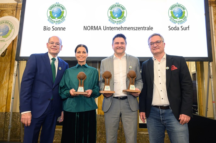 NORMA dreifach nachhaltig: BIO SONNE, SODASURF und die Unternehmenszentrale von GREEN BRANDS Germany ausgezeichnet / Fränkischer Lebensmittel-Discounter erneut für 2025 und 2026 revalidiert