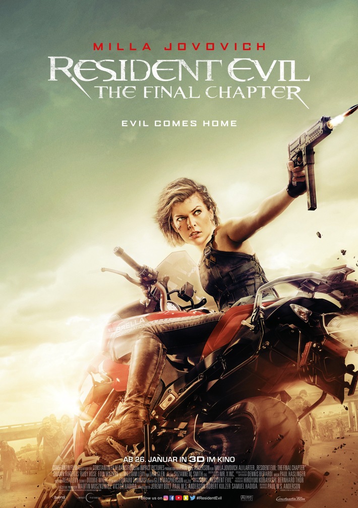 RESIDENT EVIL: THE FINAL CHAPTER - Milliarden-Dollar-Grenze im weltweiten Boxoffice geknackt