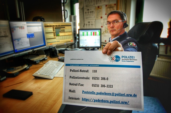 POL-PB: Direkter Draht zur Polizei im Kreis Paderborn - Zwei wichtige Telefonnummern