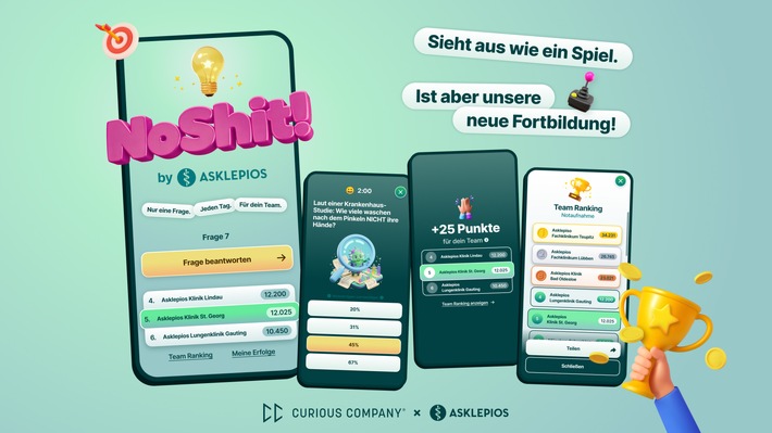 No Shit! Asklepios und Curious Company entwickeln Mobile Game für schnelle Lerneinheiten im Klinikalltag