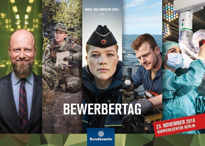 "Bewerbertage" in den Karrierecentern der Bundeswehr in Berlin, München, Hannover und Mainz Ende November 2018