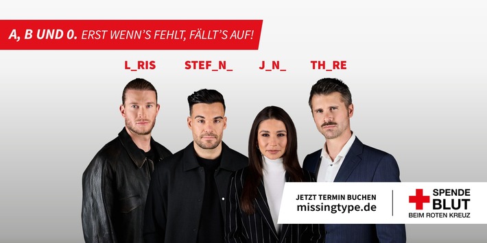 DRK Blutspende-Kampagne zur Sicherung der Blutversorgung in den Sommermonaten- „missingtype – Erst wenn’s fehlt, fällt’s auf“