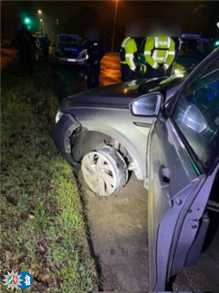 POL-WES: Duisburg/Oberhausen/Bottrop/Dinslaken: Verfolgungsfahrt - Polizei schnappt flüchtenden Tiguan-Fahrer