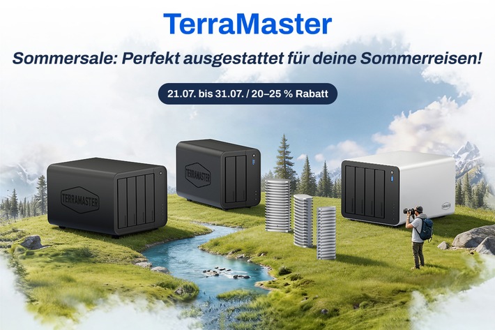 TerraMaster bietet bis zu 25 % Rabatt auf ausgewählte NAS- und DAS-Geräte / Machen Sie sich bereit für die Sommerreisen