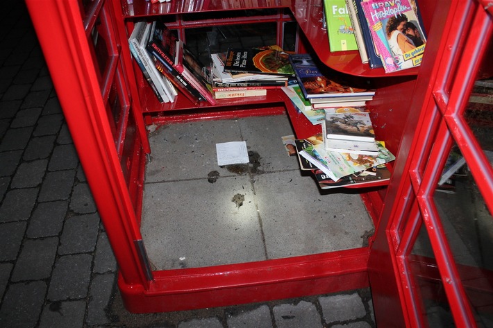 POL-VIE: Viersen: Glück im Unglück: Bücherschrank wurde nicht erneut Opfer von Flammen- Kripo bittet um Hinweise