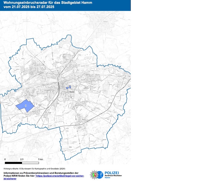 POL-HAM: Wohnungseinbruchradar Hamm für die Woche vom 21. bis 27. Juli 2025