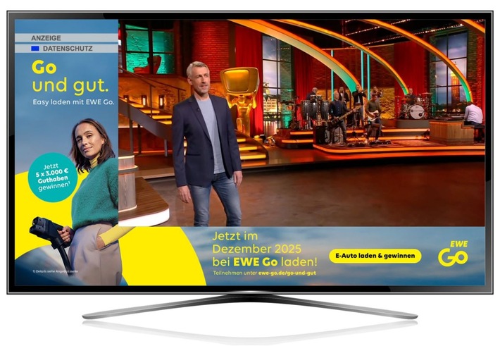 Seven.One Media bringt EWE Go auf den Big Screen und ins Ohr: Kombinierte TV- und Podcast-Kampagne für mehr Ladepower im Winter