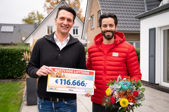 Rekord-Monatsgewinn der Postcode Lotterie: 531 Glückspilze in Achim jubeln über 1,4 Millionen Euro