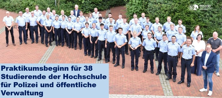 POL-BOR: Kreis Borken - 38 Kommissaranwärterinnen und -anwärter beginnen ihr erstes Praktikum im "besten Beruf der Welt"