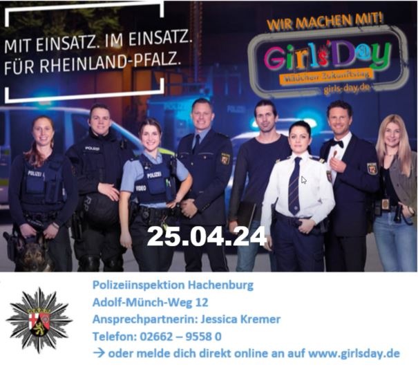 POL-PDMT: Girls&#039;Day bei der Polizei Hachenburg