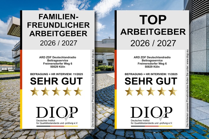 Beitragsservice überzeugt erneut als familienfreundlicher und attraktiver Arbeitgeber