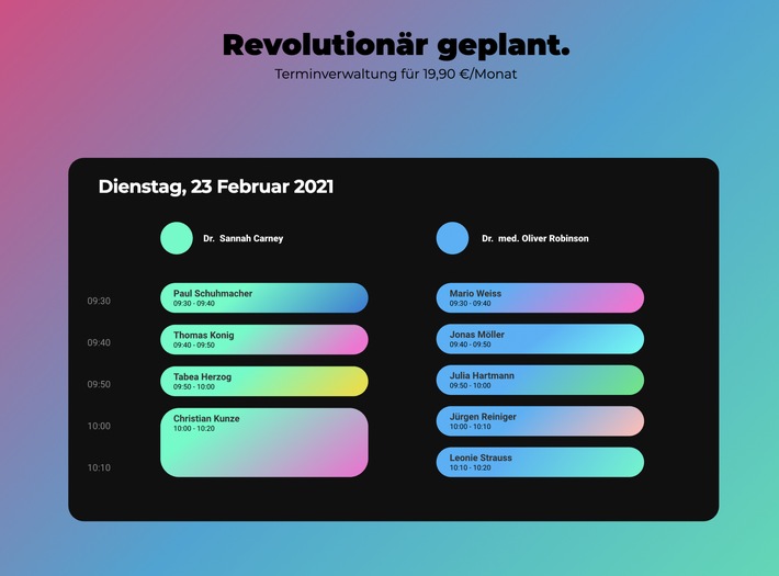 Dr.wait erweitert sein digitales Wartezimmer um Terminverwaltung und führt Termintausch zwischen Patienten ein