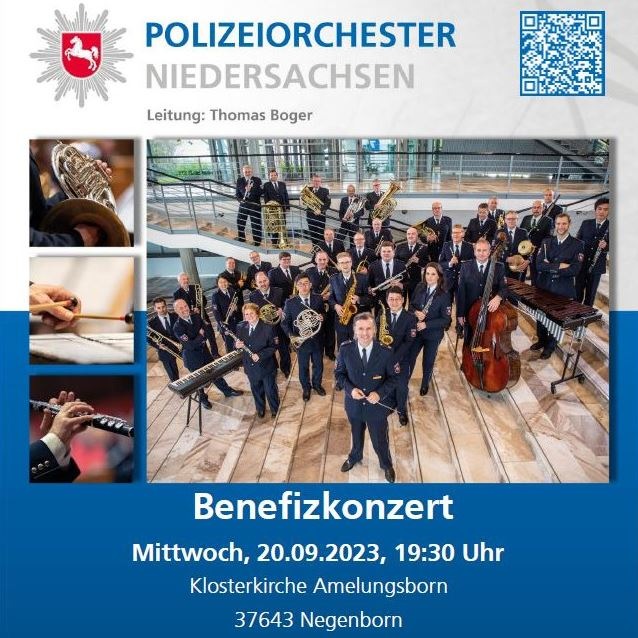 POL-HM: Benefizkonzert des Polizeiorchesters in der Klosterkirche Amelungsborn