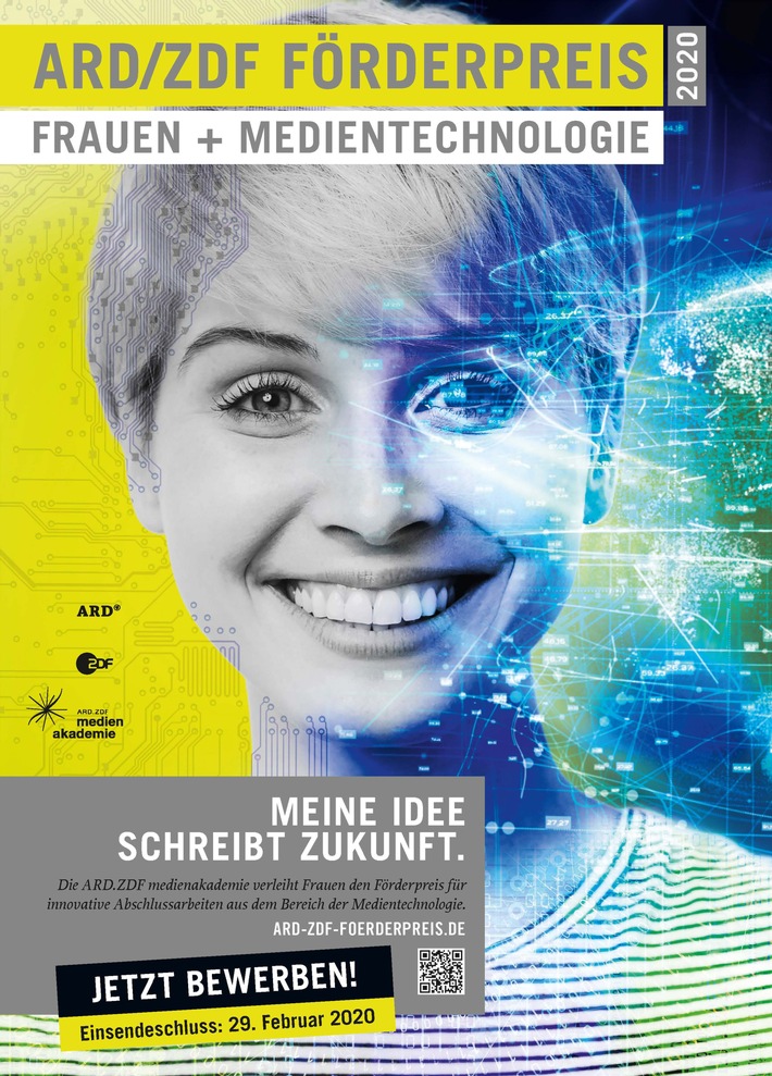 Im Rampenlicht: Aktuelle Wissenschaftstrends von Frauen/Zehn Nominierte für den ARD/ZDF Förderpreis &quot;Frauen + Medientechnologie&quot; 2020 stehen fest