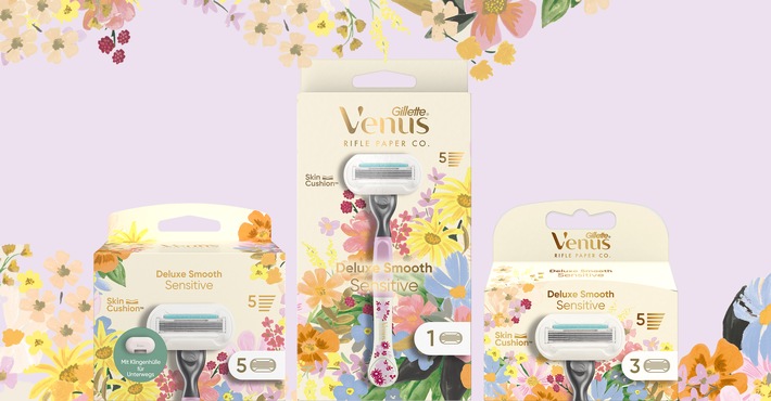 Une peau douce comme un pétale de fleur avec la nouvelle édition spéciale de Gillette Venus et Rifle Paper Co.