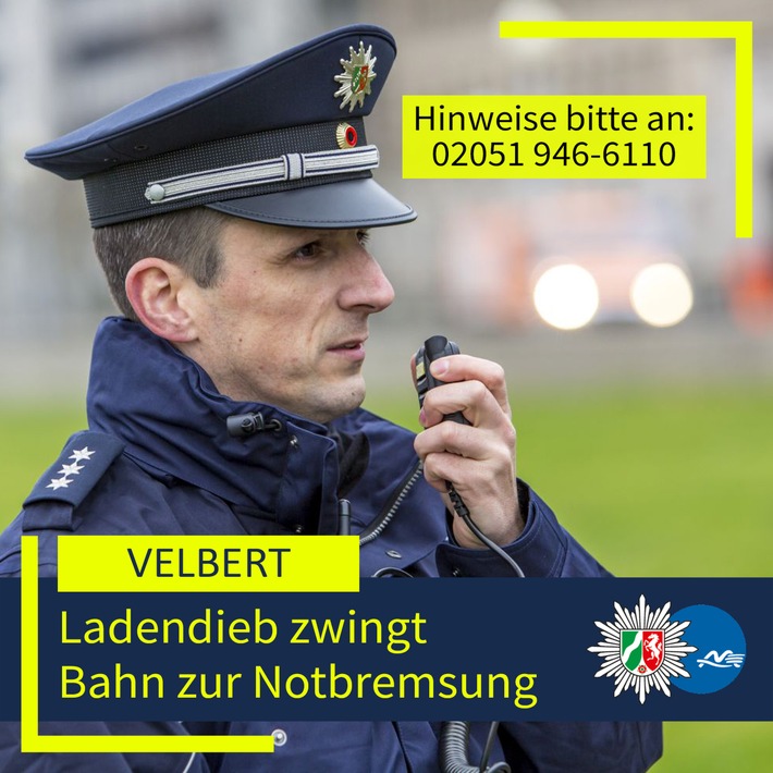 POL-ME: Ladendieb zwingt Zug zur Notbremsung: Polizei ermittelt - 2507076
