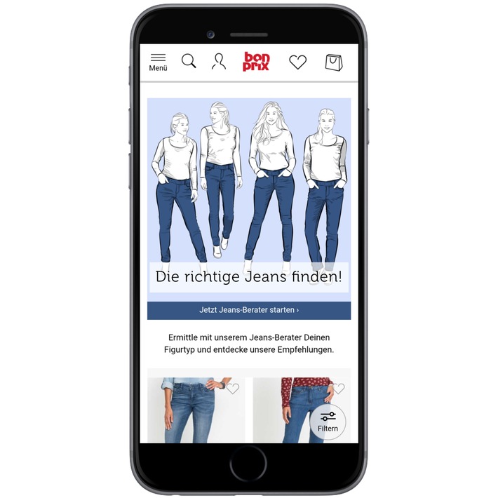 bonprix setzt mit neuem Jeans-Berater verstärkt auf individualisierte Online-Beratung